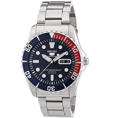 Seiko 5 Sports SNZF15 K1 Dark Blue Dial Stainless Steel Men's Automatic Analog Watch