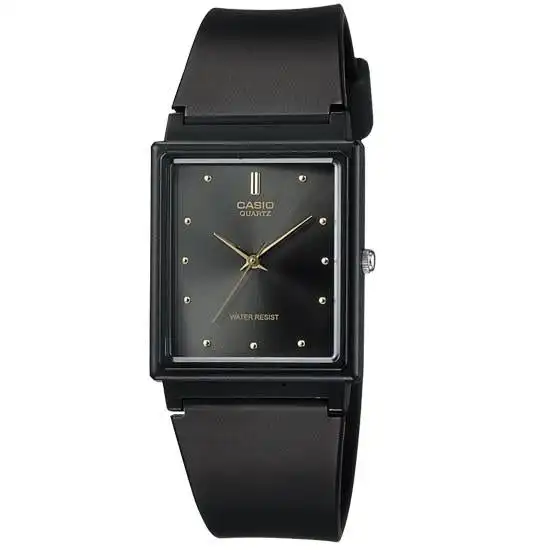 Casio MQ-38-1 Black Rectangular Basic 3-Hand Unisex Quartz Analog Watch