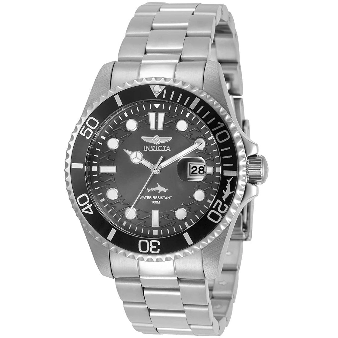 Invicta Pro Diver Silver-Grey Men's 100m Stainless Steel Quartz Watch 30806