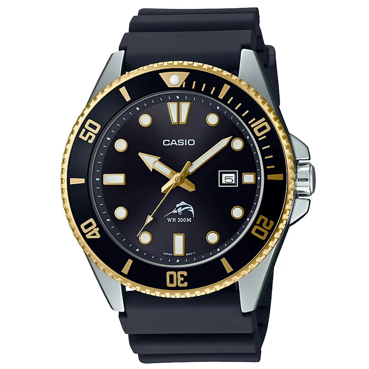 Casio Duro Marlin Gold/Black Men's 200m Analog Divers Watch MDV-106G-1A