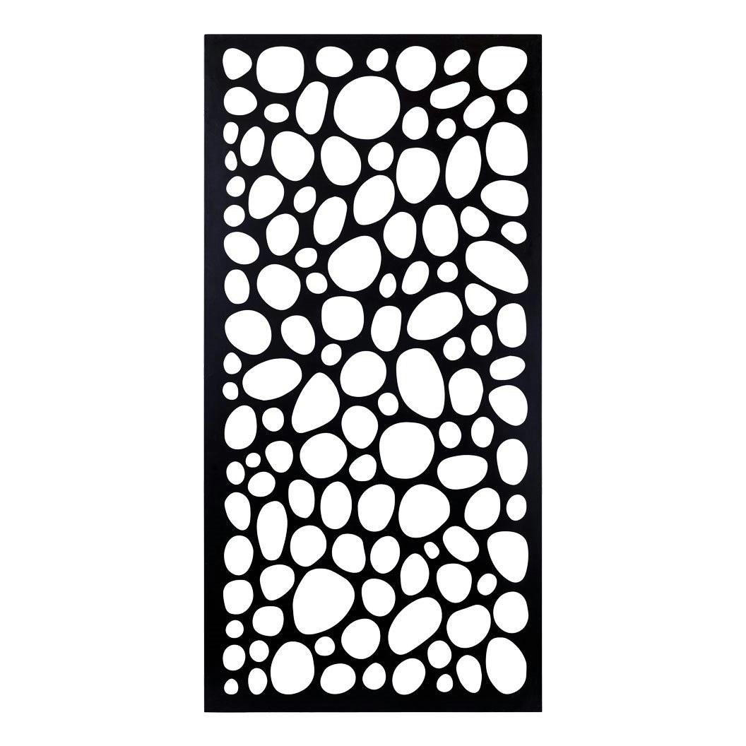 Painted Decorative Screen Pebble Black 600x1200mm