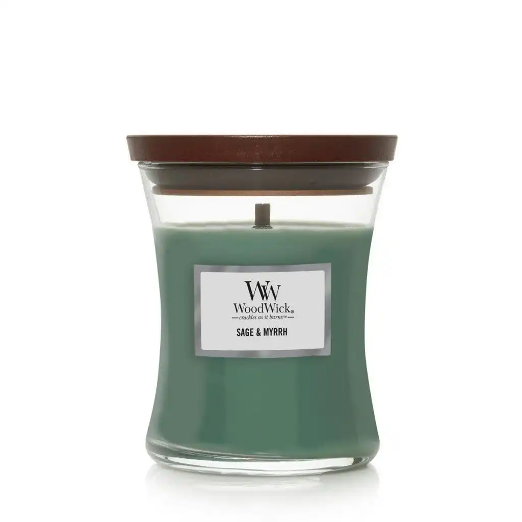 WoodWick Candle Medium 275g - Sage & Myrrh