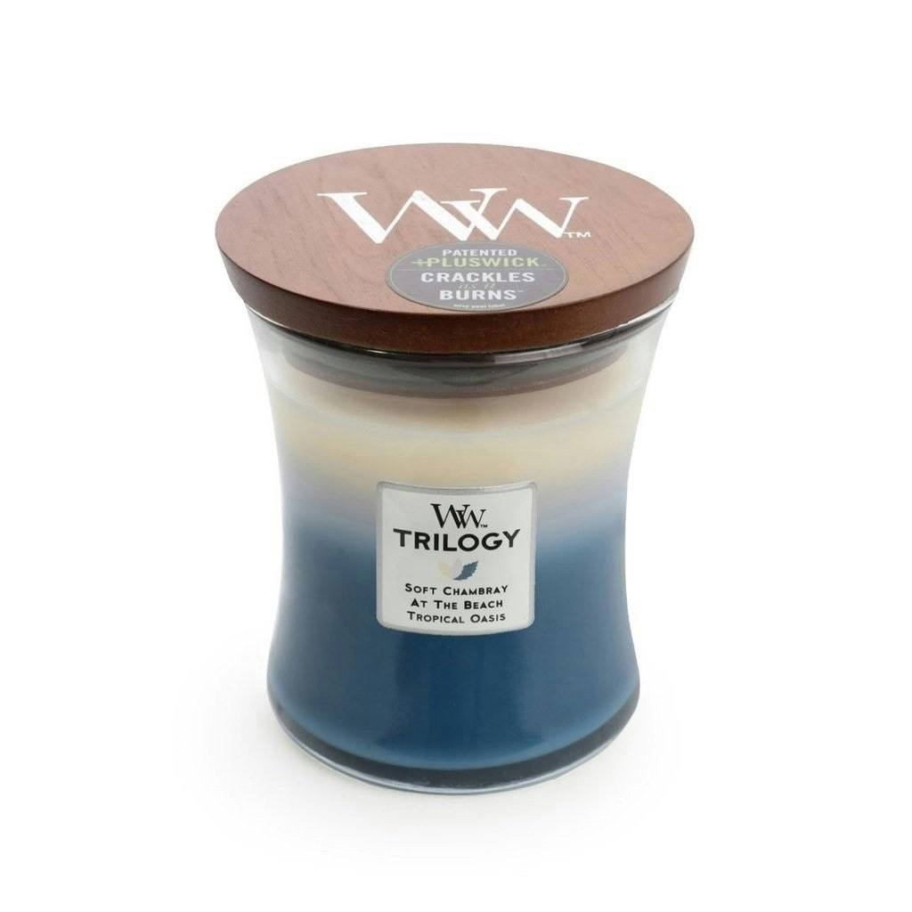 WoodWick Candle Medium Trilogy 275g - Beachfront Cottage