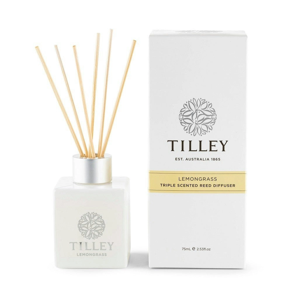 Tilley Classic White - Reed Diffuser 75ml - Lemongrass