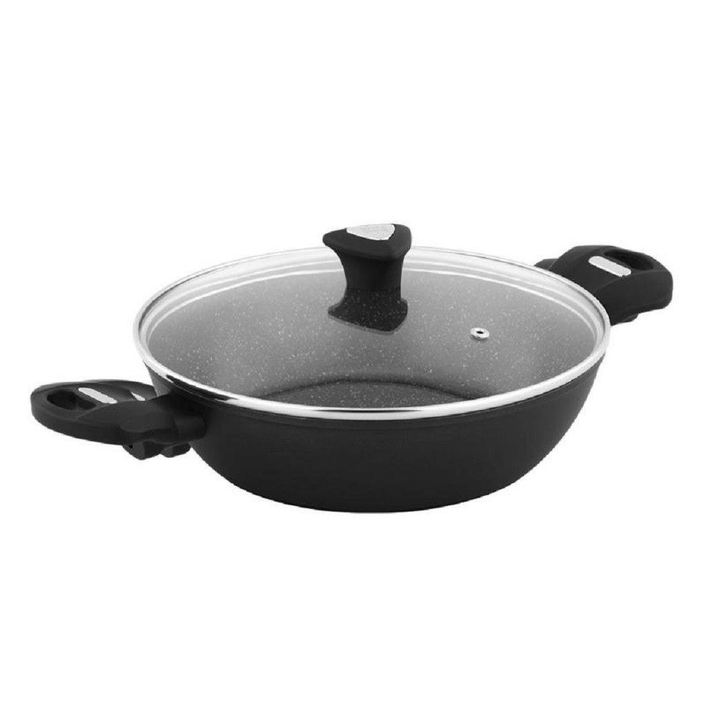 Marburg Forged Deep Fry Pan With Lid 28x7.5cm