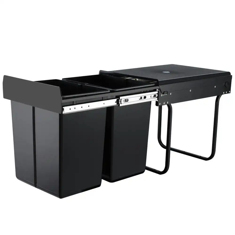 Cefito 2x20L Pull Out Bin - Black