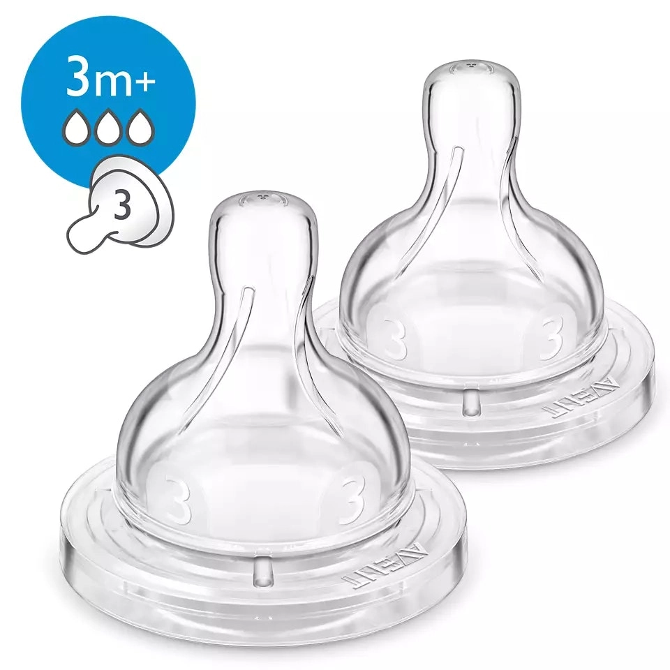 Avent Antl Colic Silicone Teat Twin Pk Medium