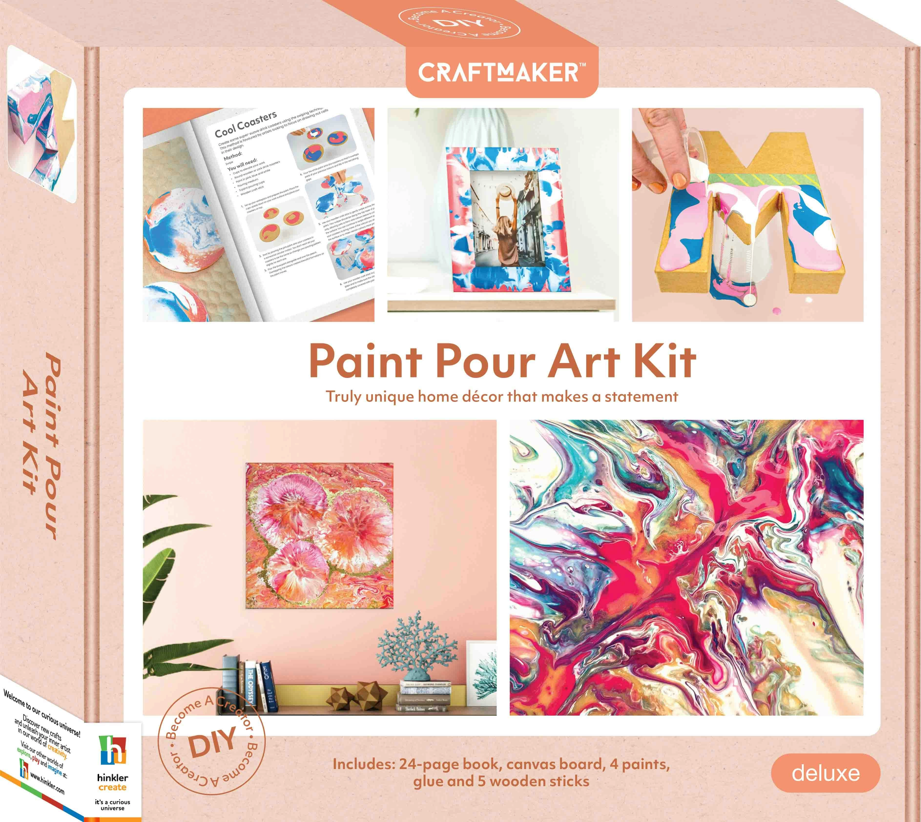 Craft Maker Deluxe Paint Pour Art Kit