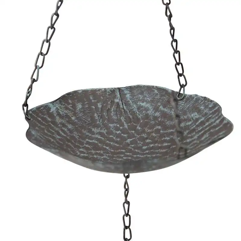 Willow & Silk Hanging Metal 86cm Dragonfly Bird Feeder Bowl w/ Bell