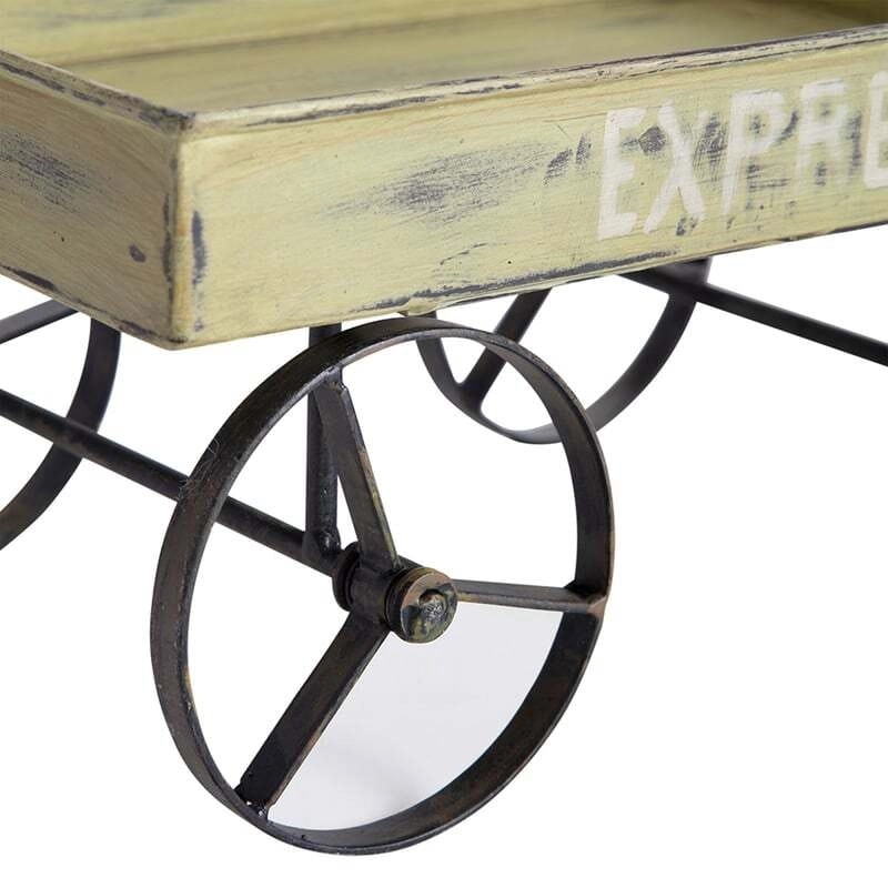 Willow & Silk Handmade Vintage Metal 35cm Farmers Cart Pot/Planter