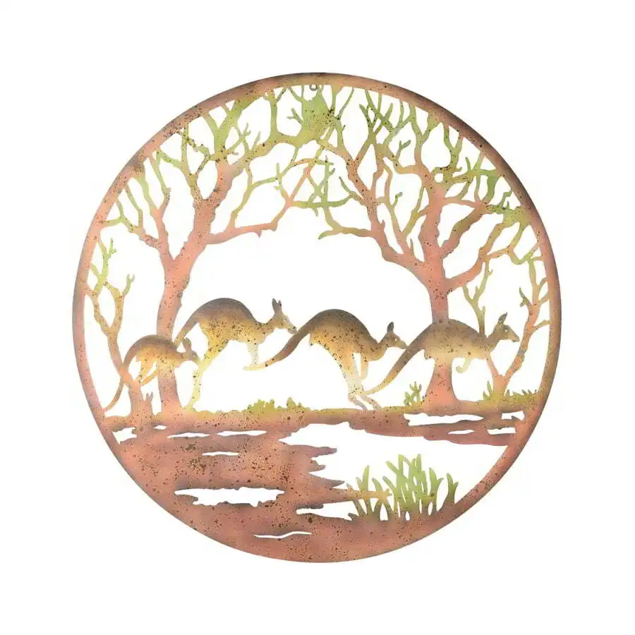 Laser-Cut Nature Tree Kangaroos Wall Art