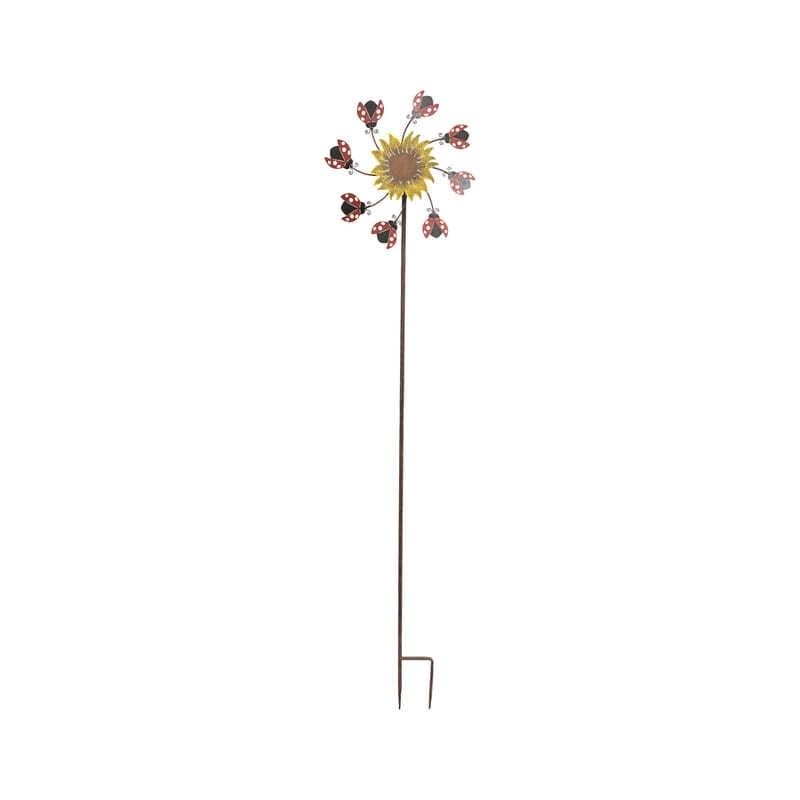 Willow & Silk Metal 148cm Lady Bird Wind Spinner Outdoor/Garden Stake