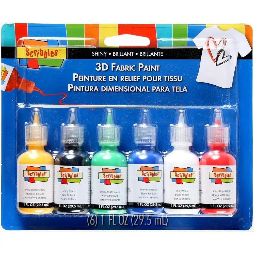 Scribbles 3D Fabric Paint, Shiny- 28ml