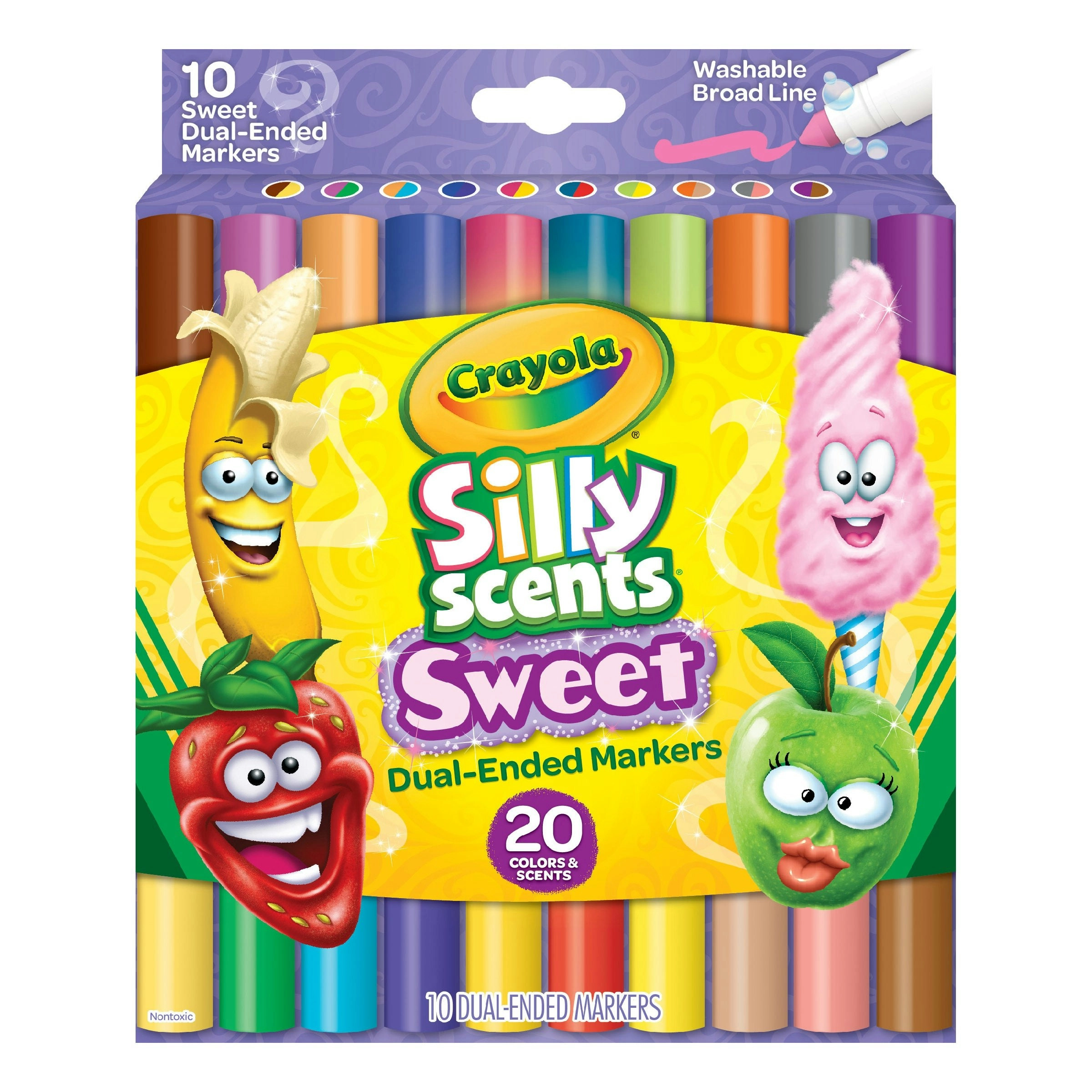 Silly Scents Dble/End Markers- 20pk