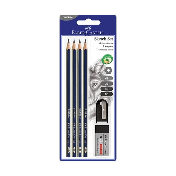 Goldfaber Graphite Pencil Sketch Set, Assorted- Set of 6