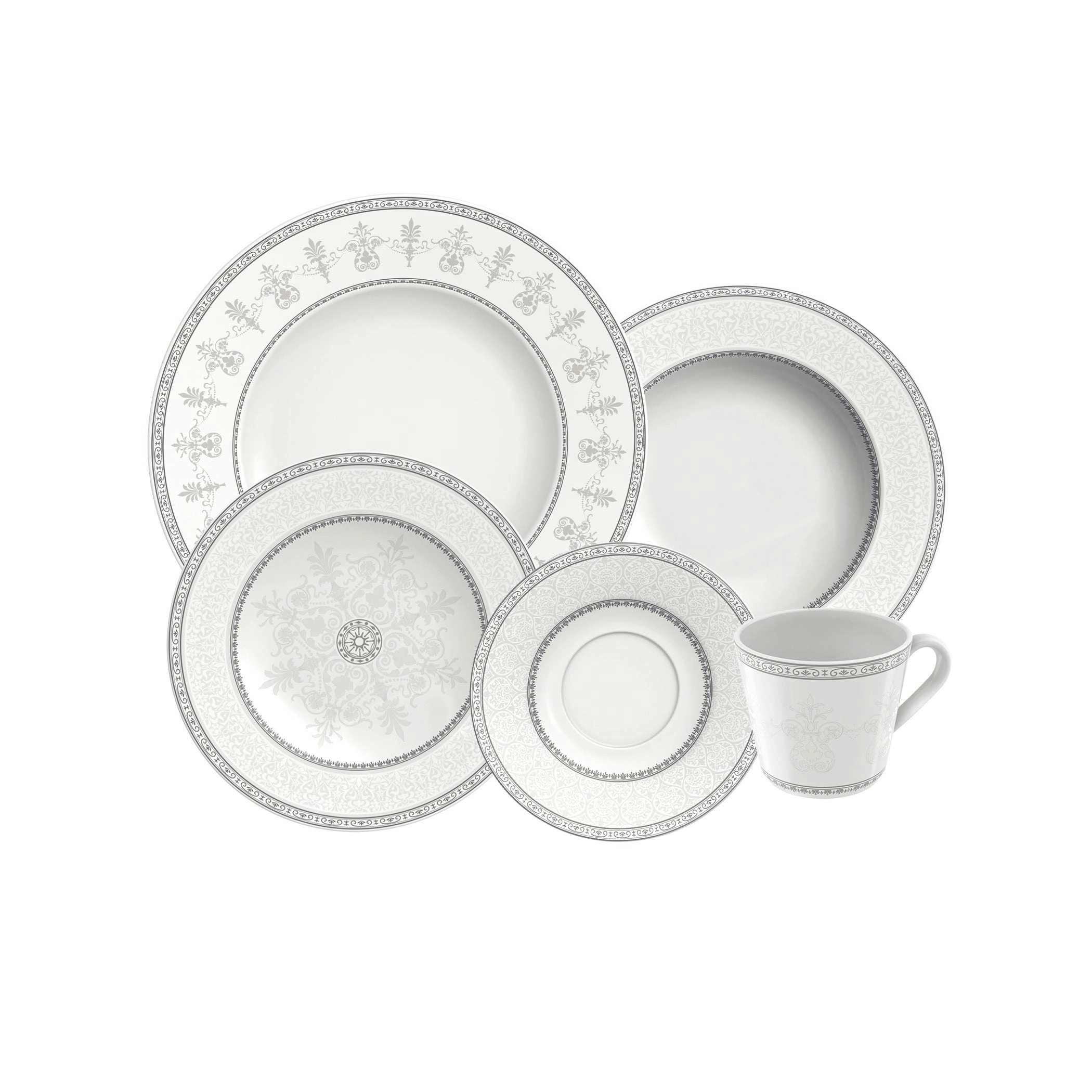 Tramontina Gabrielle 20-Piece Decorated Porcelain Dinnerware Set