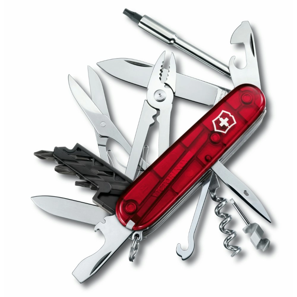 Victorinox CyberTool M Swiss Army Knife - Translucent Red