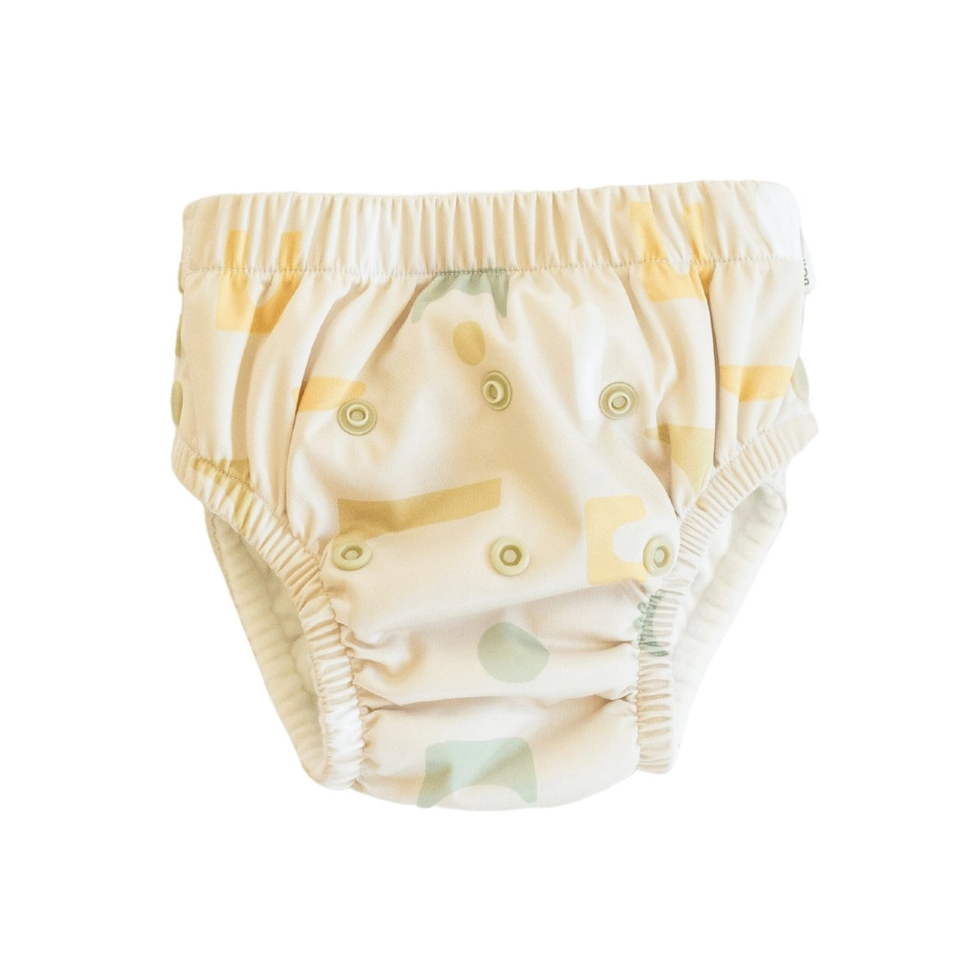 Bare and Boho Reusable Swim Nappy Toddler 5-14kg Sage Shapes 1 Pack