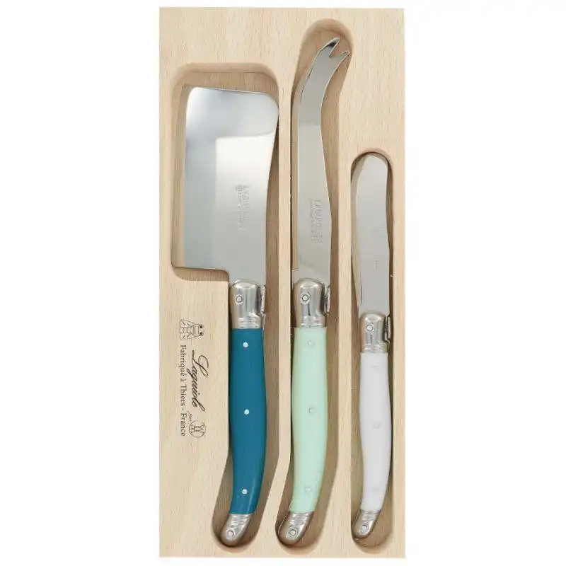 AndrÃƒÂ© Verdier Laguiole Debutant St. Tropez Cheese Knife Set 3 Piece St. Tropez