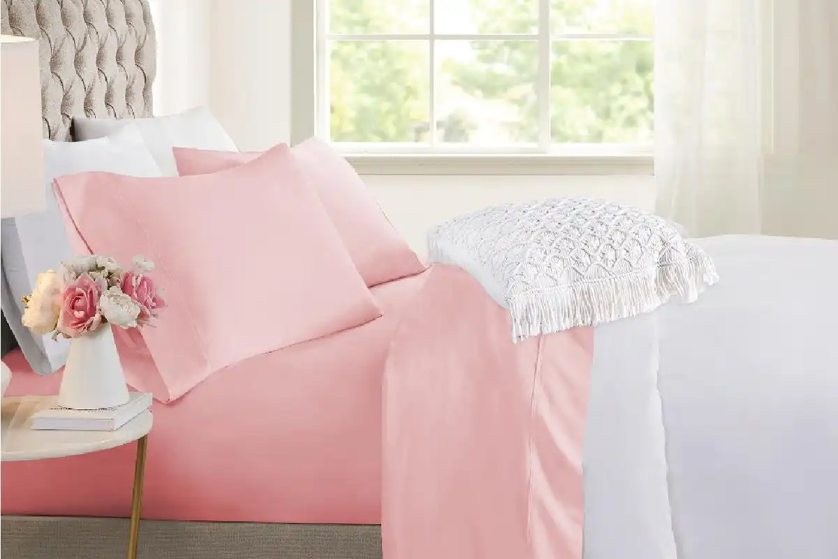 Blush Color 2000TC Cooling Bamboo Sheet Set