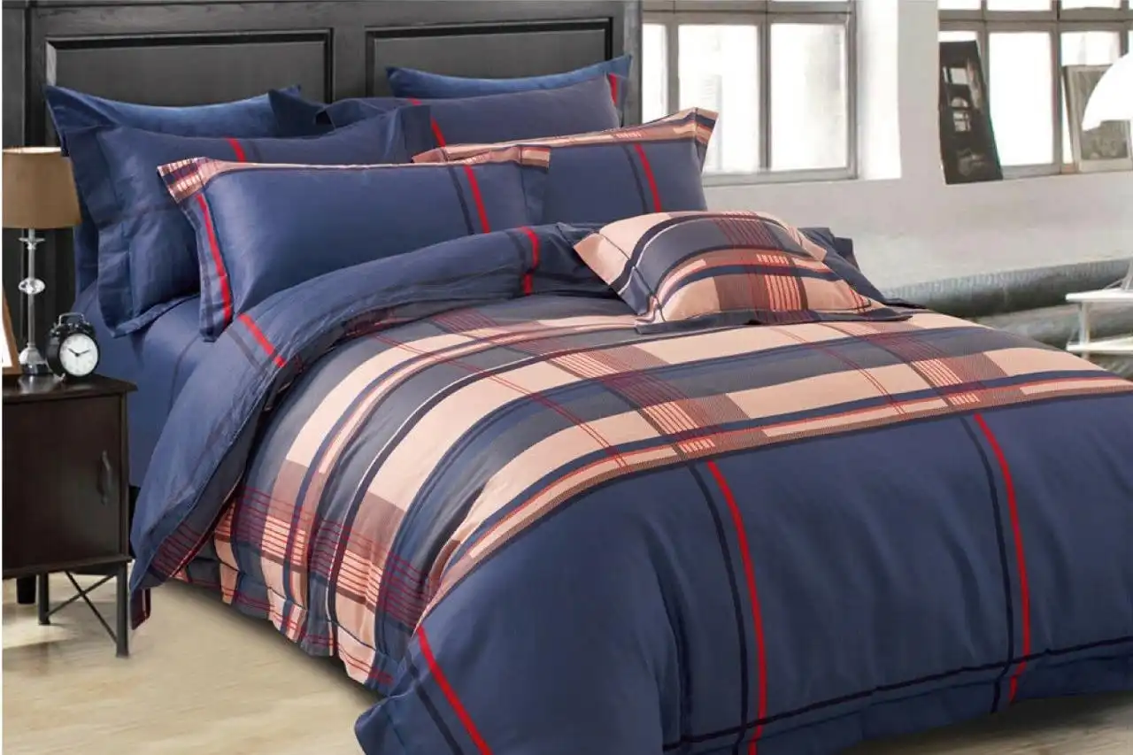 Deep Navy Design Quilt Cover Set