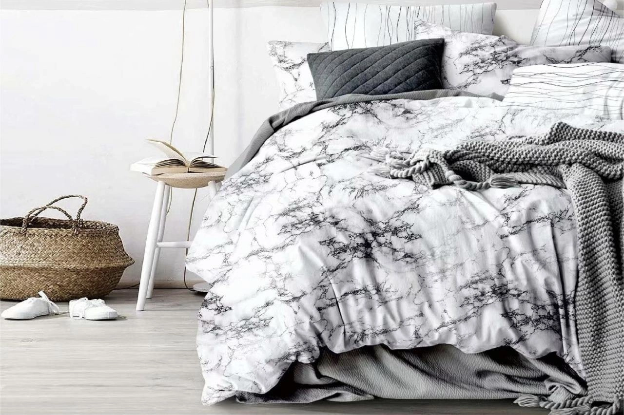 Marble Quilt Doona Duvet Cover Set