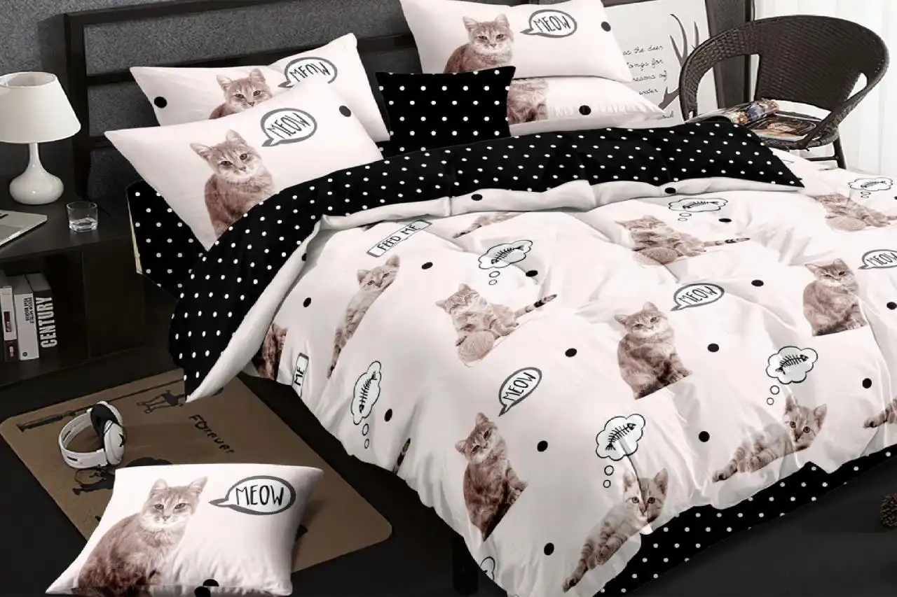 Meow Quilt Doona Duvet Cover Set