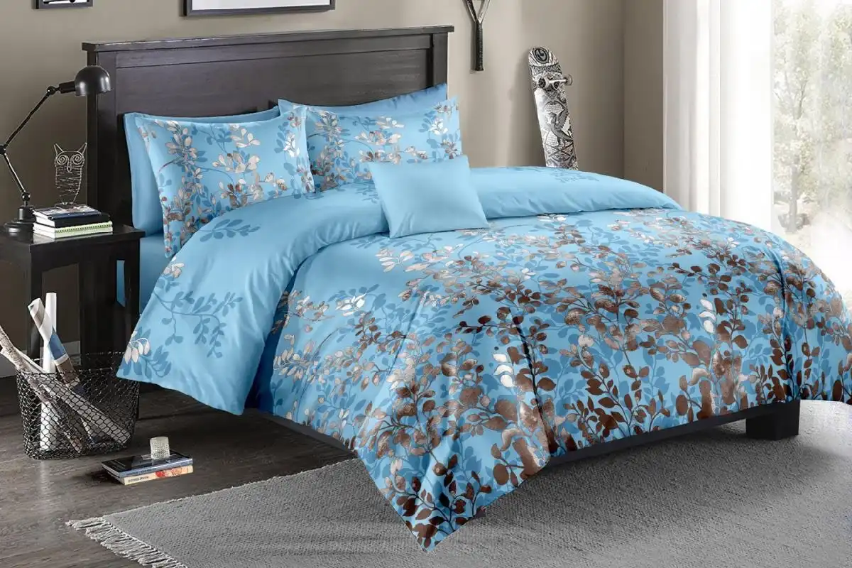 The Wood Blue Quilt Doona Duvet Cover Set