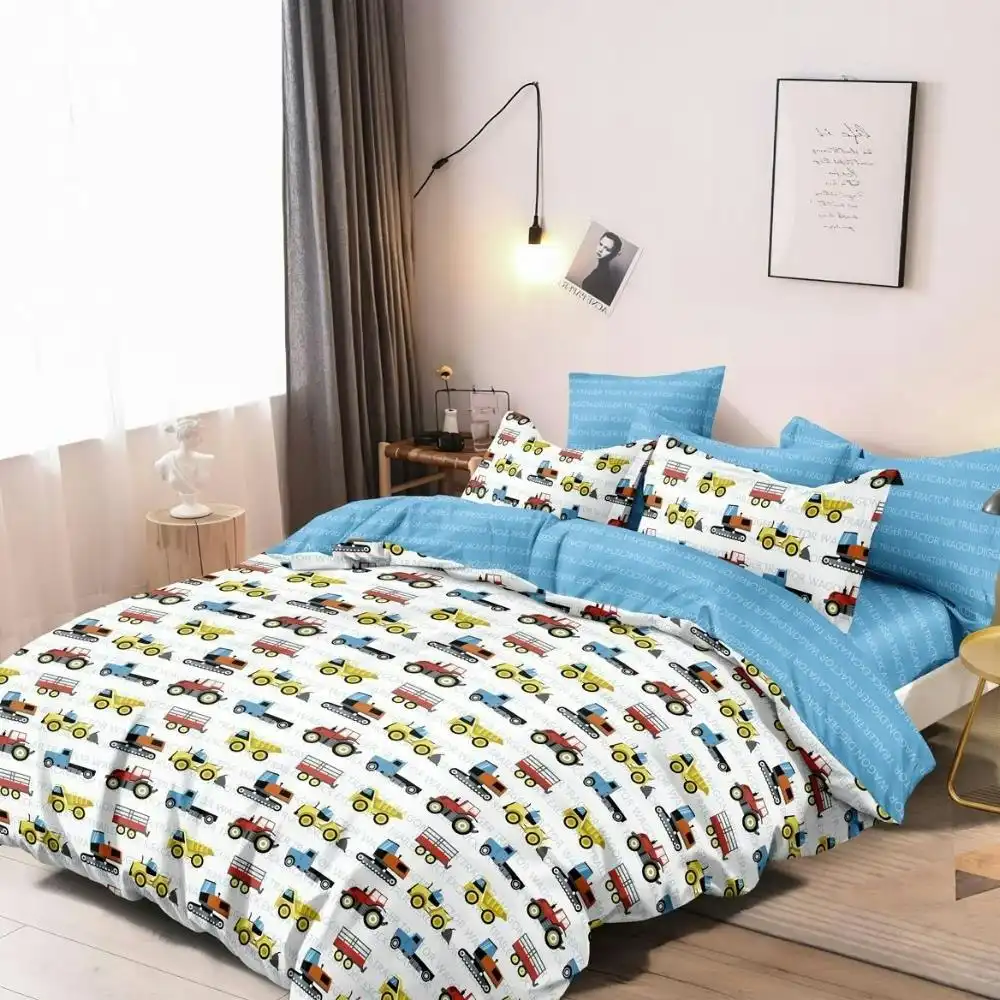 Transport Design Kids/Boys/Girls Quilt/Duvet/Doona Cover Set