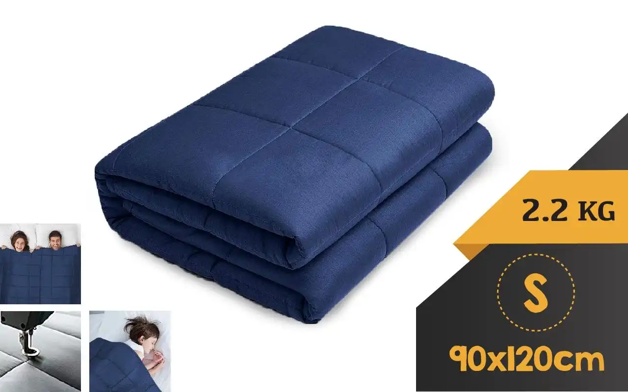 WEIGHTED BLANKET SINGLE Heavy Gravity NAVY BLUE 2.2KG