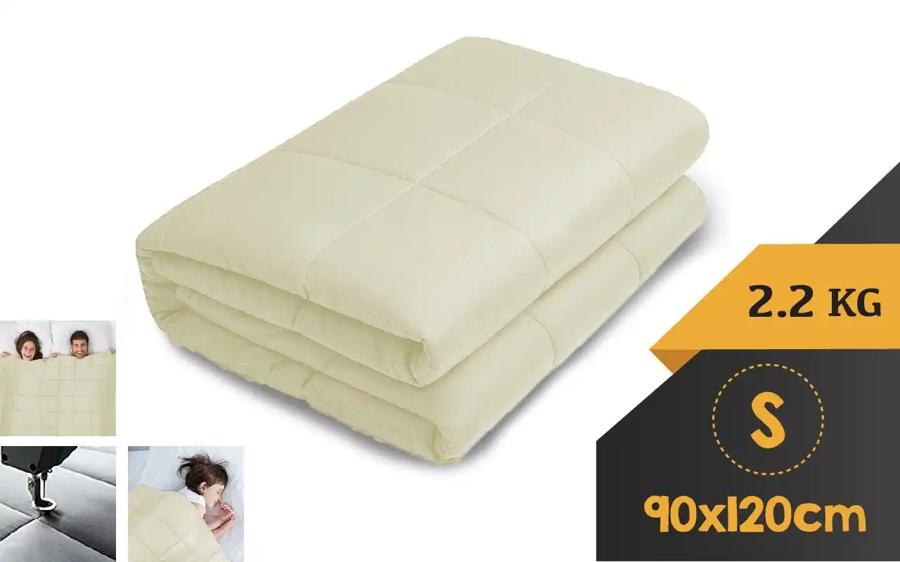 WEIGHTED BLANKET SINGLE Heavy Gravity CREAM 2.2KG