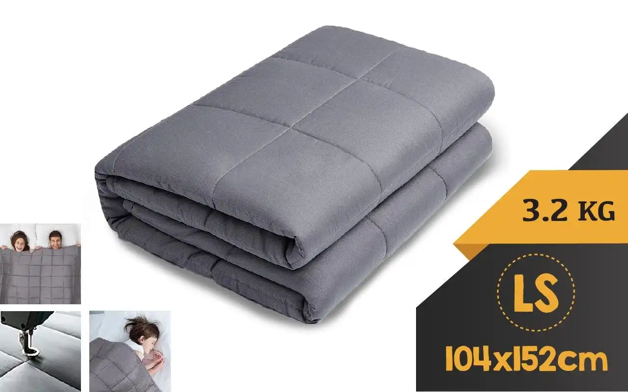 WEIGHTED BLANKET LONG SINGLE Heavy Gravity GREY 3.2KG