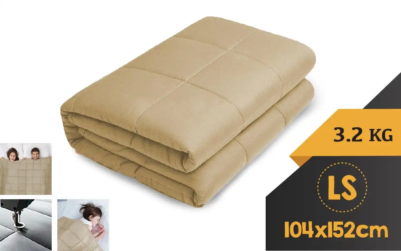 WEIGHTED BLANKET LONG SINGLE Heavy Gravity LINEN 3.2KG