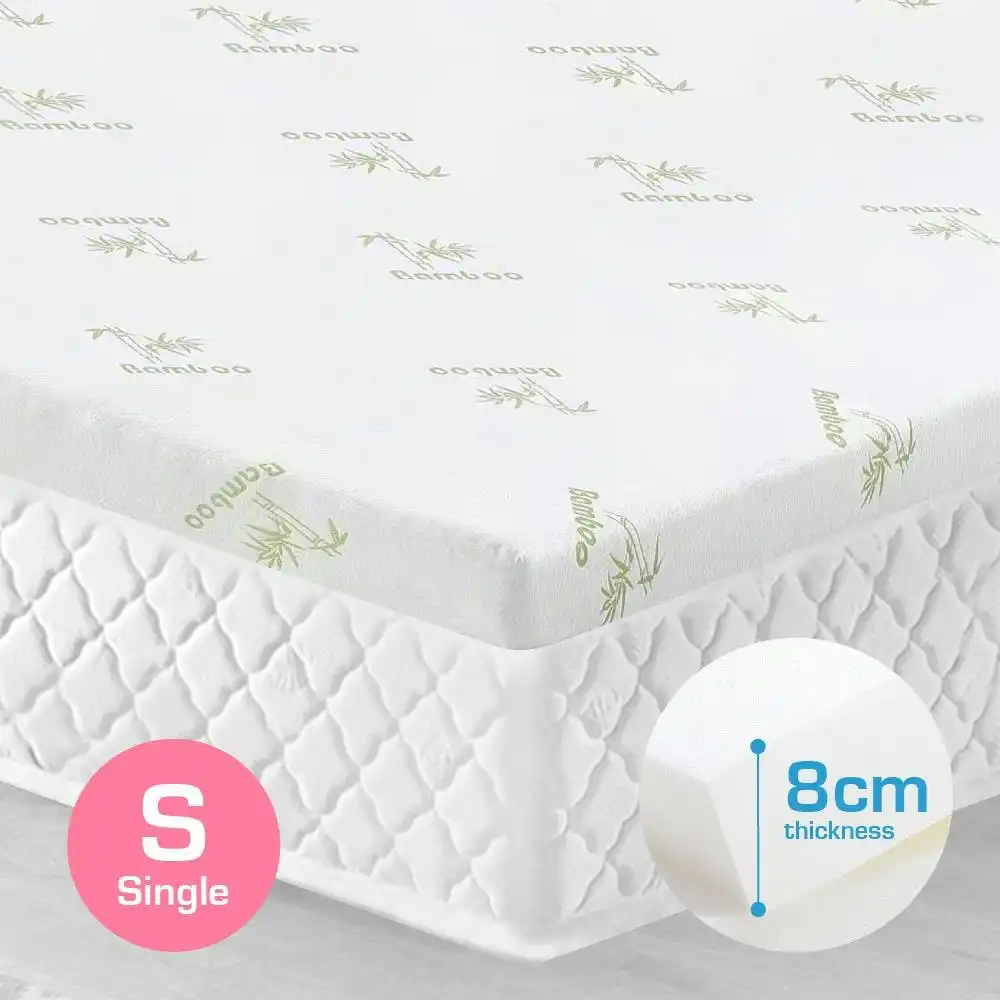 8cm Bamboo Fabric Memory Foam Mattress Topper Protector Fabric Cover