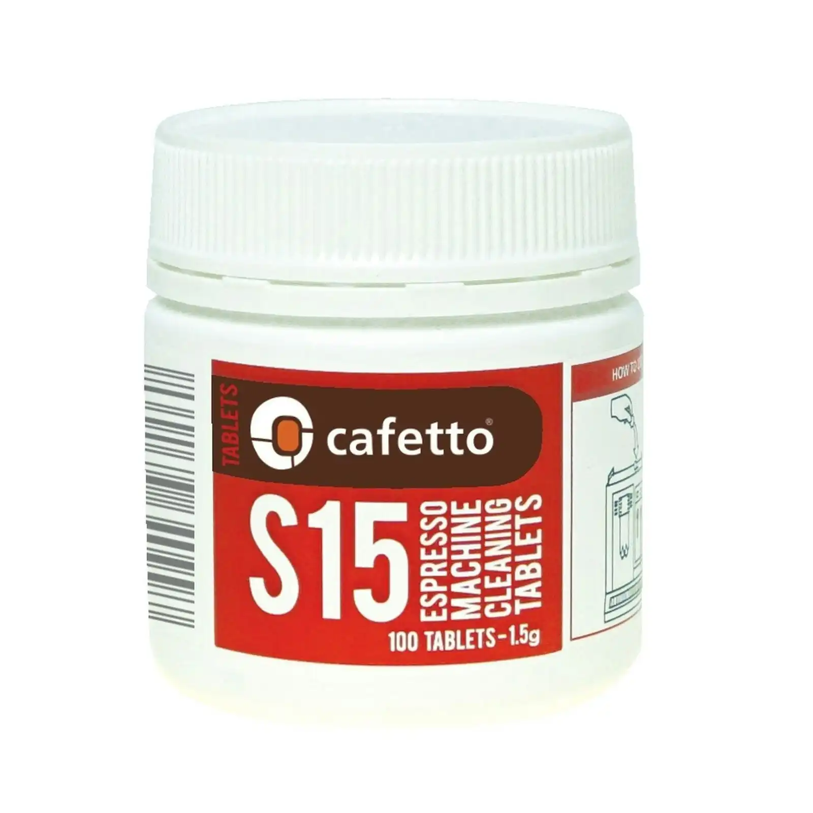 100 Cafetto S15 Espresso Machine Cleaning Tablets