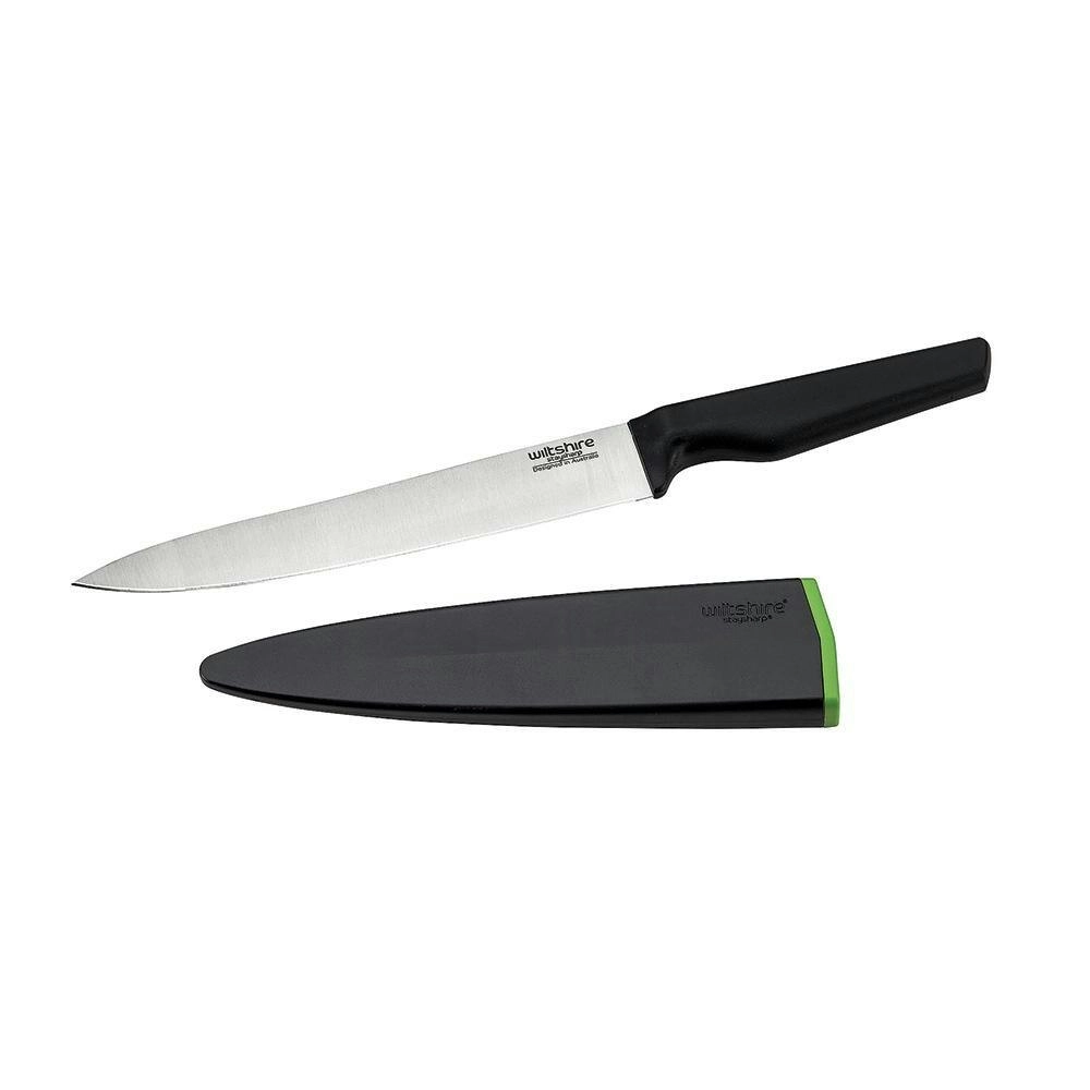 Wiltshire STAYSHARP NEW LOOK 20cm CARVING KNIFE WITH SHARPENER