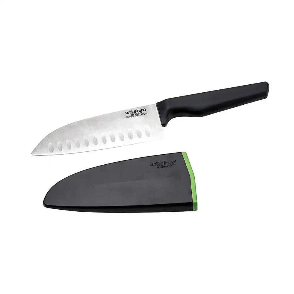 Wiltshire STAYSHARP NEW LOOK 15cm SANTOKU KNIFE WITH SHARPENER