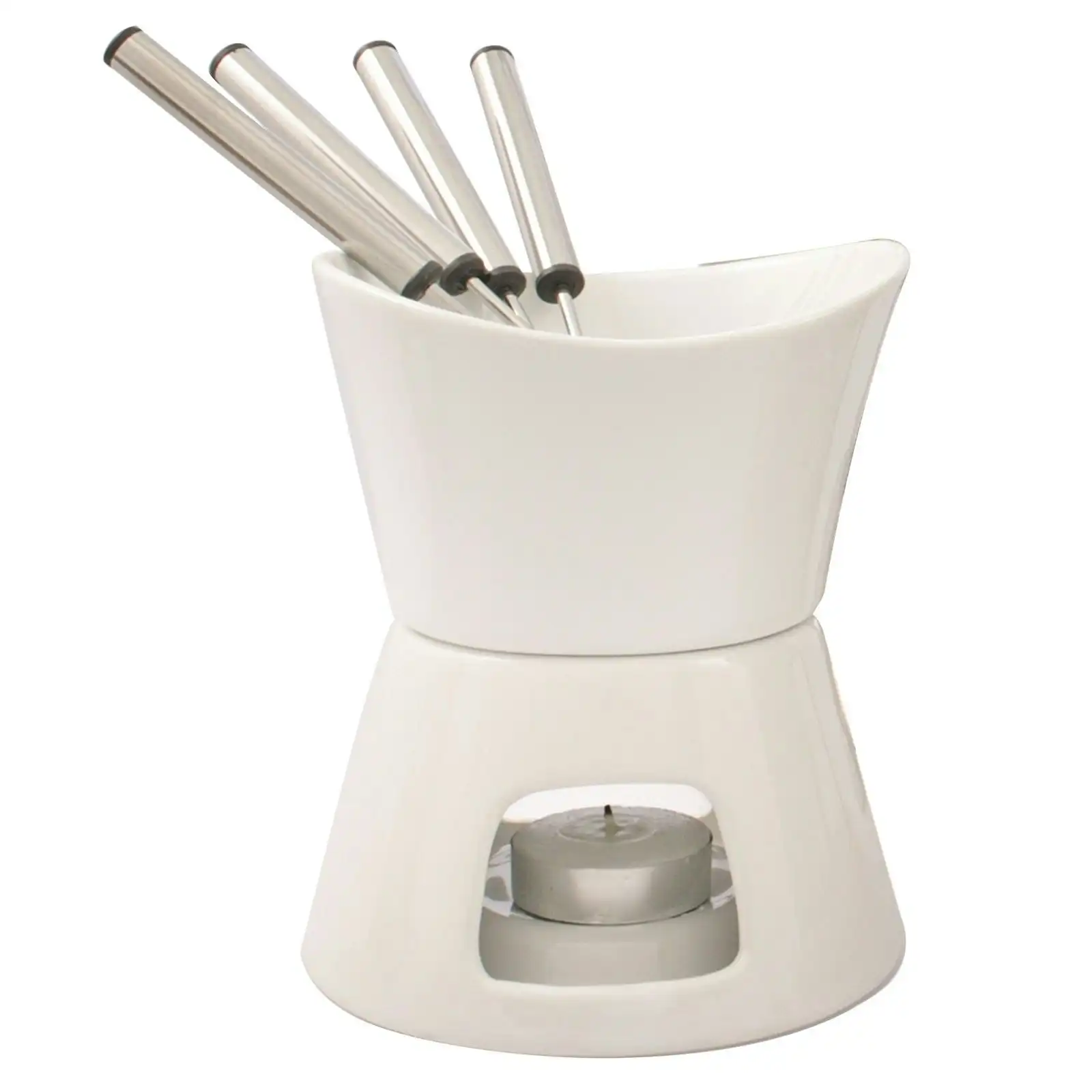 Swissmar Glow 7 Piece Ceramic Fondue Set   White