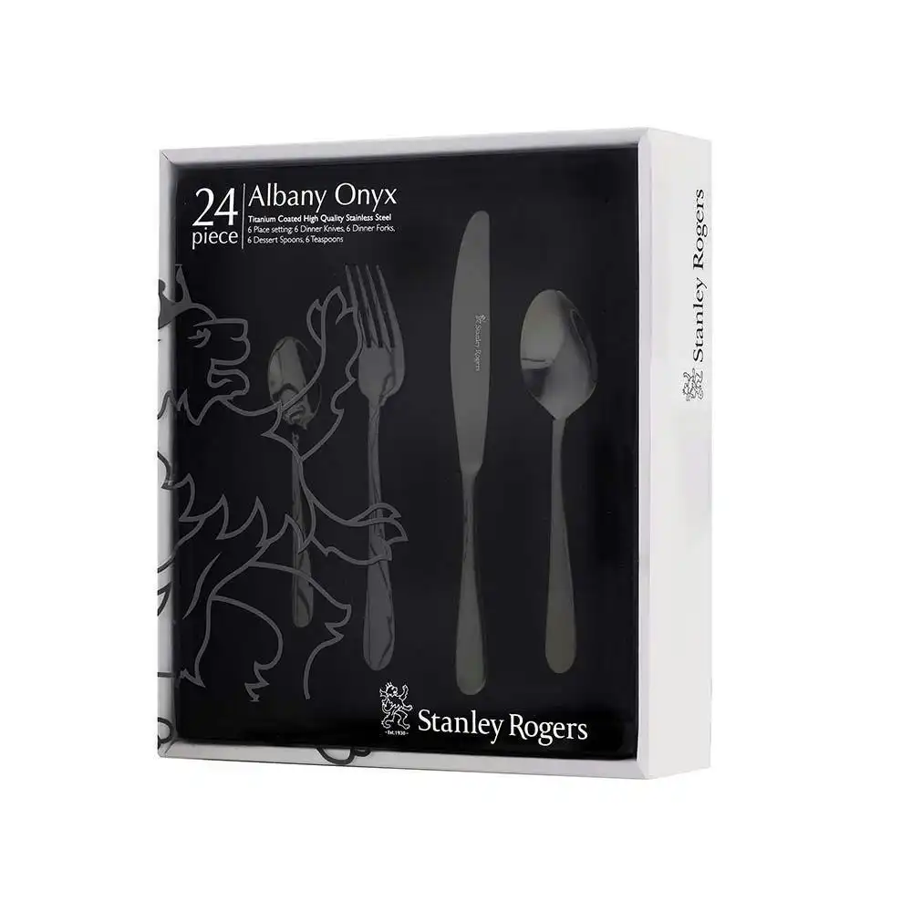 Stanley Rogers 24 Piece Albany Onyx Cutlery Gift Boxed Set