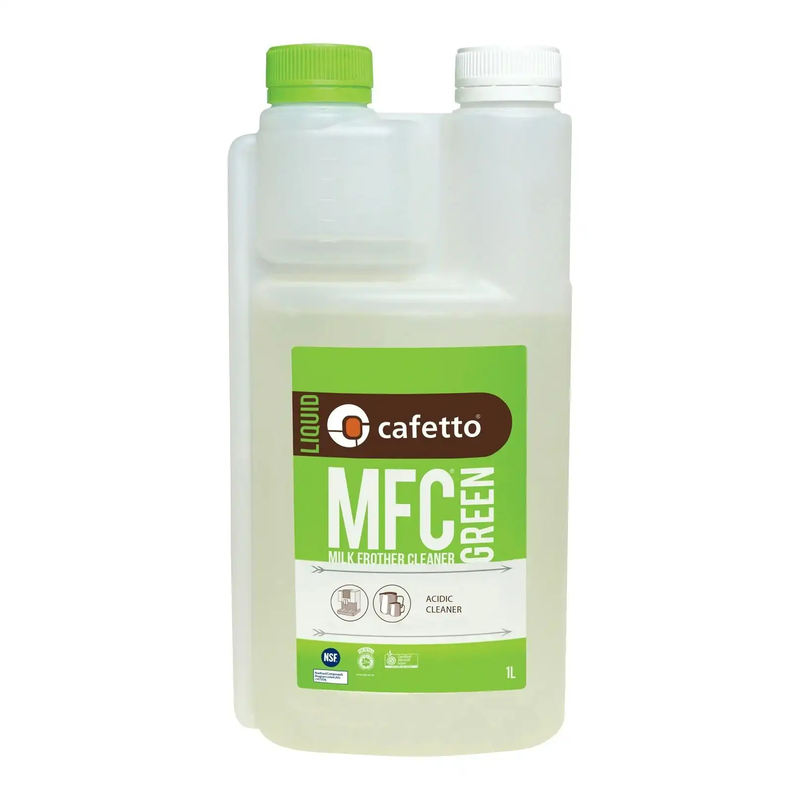 Cafetto MFC ORGANIC MILK FROTHER CLEANER - GREEN - 1 Litre