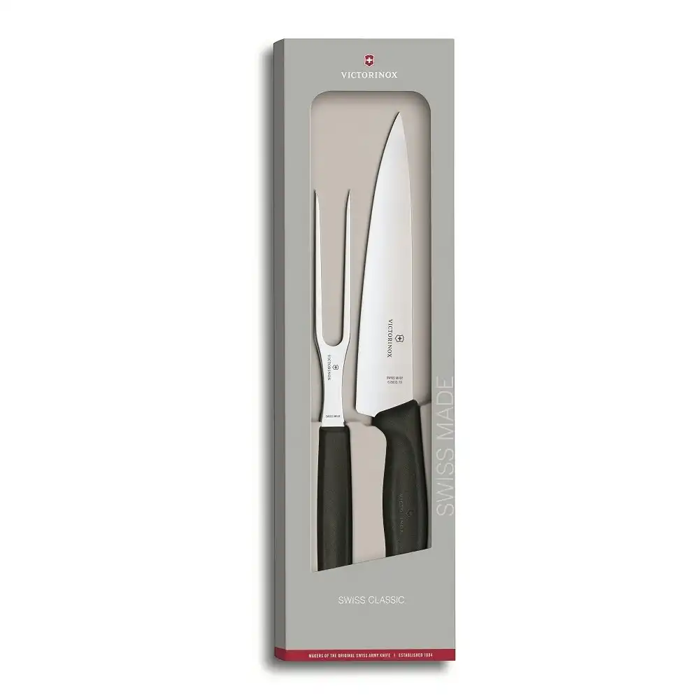 Victorinox Swiss Classic 2 Piece Carving Set Black