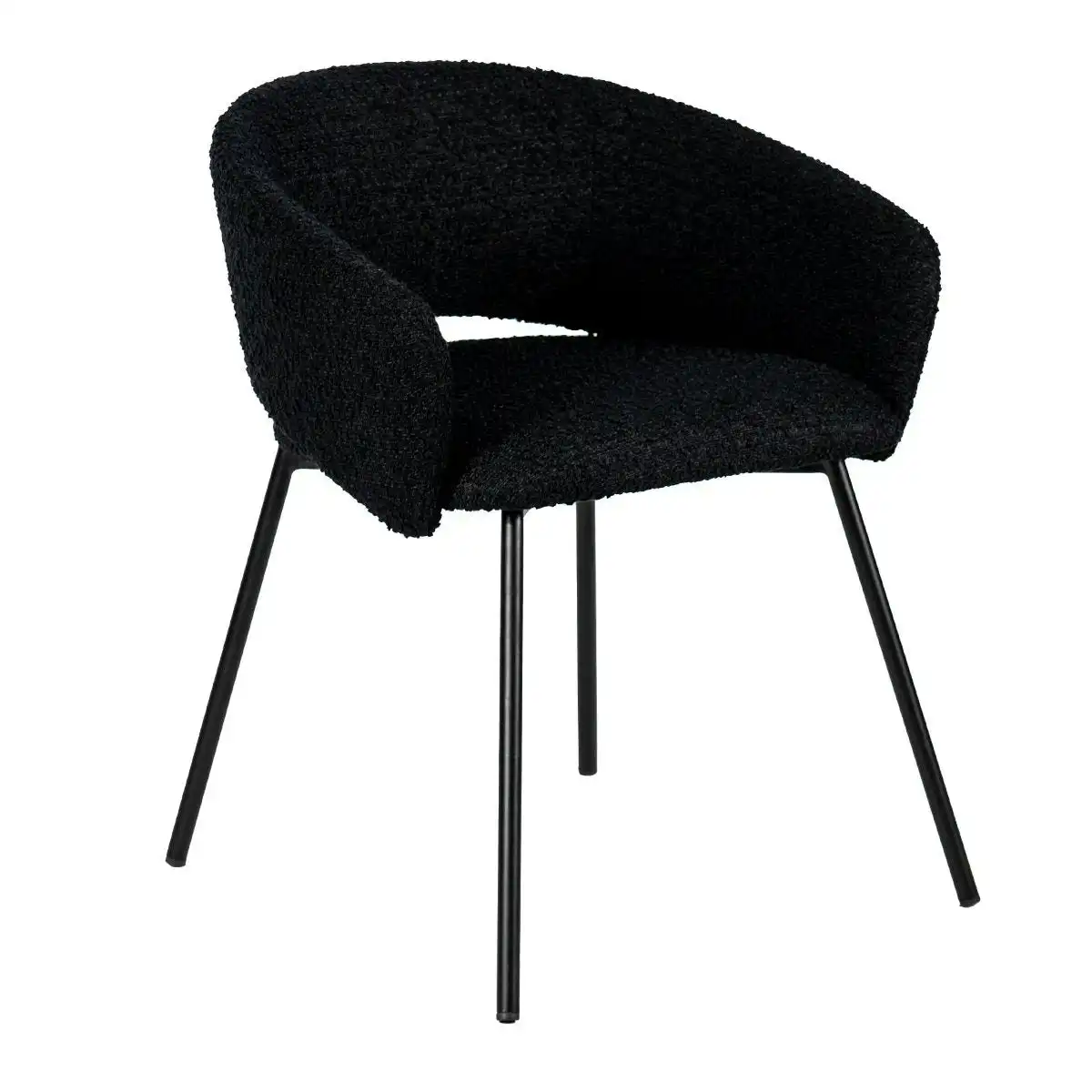 Delta Dining Chair - Black Onyx Boucle