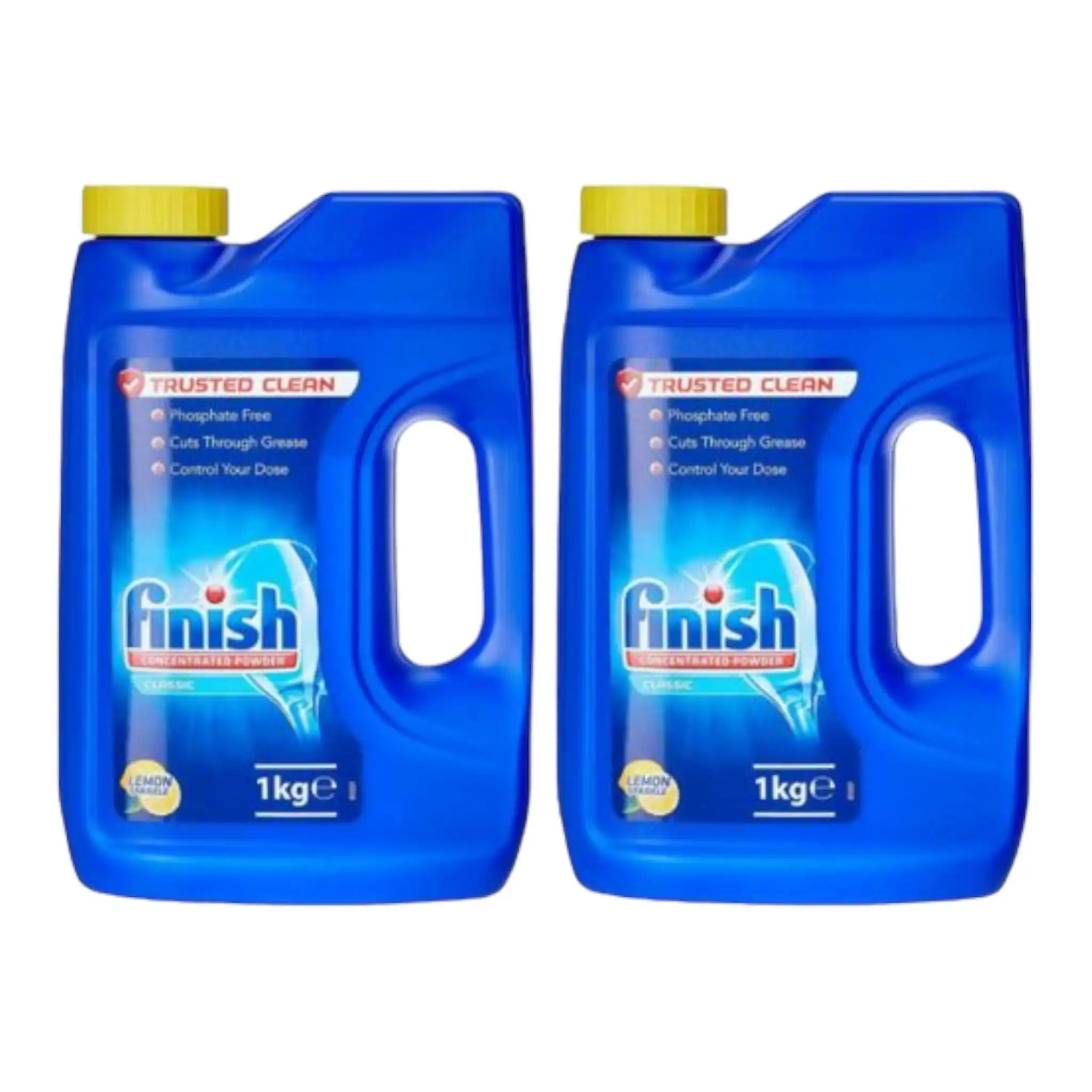 2 Pack Finish Classic Powder Concentrate, Lemon Sparkle, 1kg