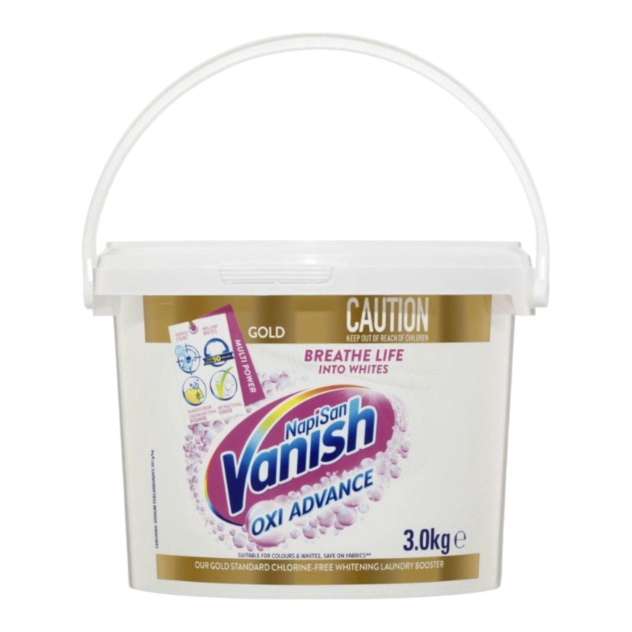 Vanish Napisan Gold Multi Power Crystal White Stain Remover Powder 3kg