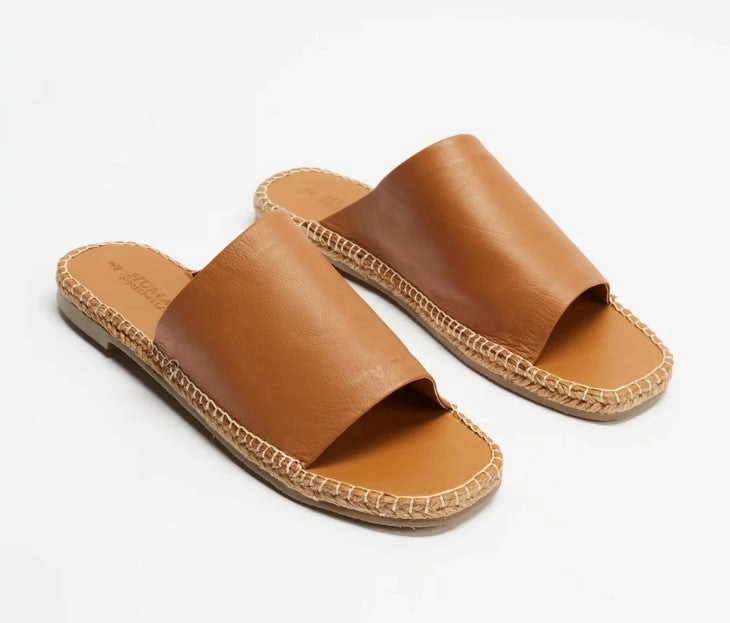 Navada Leather Espadrille Tan