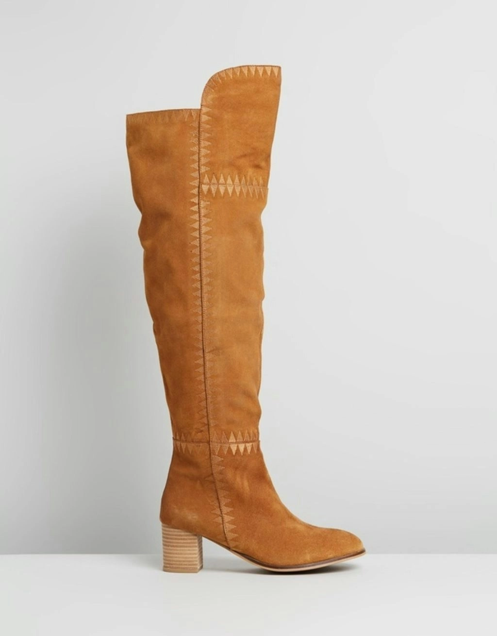 Marlee Knee High Boot Suede Tan