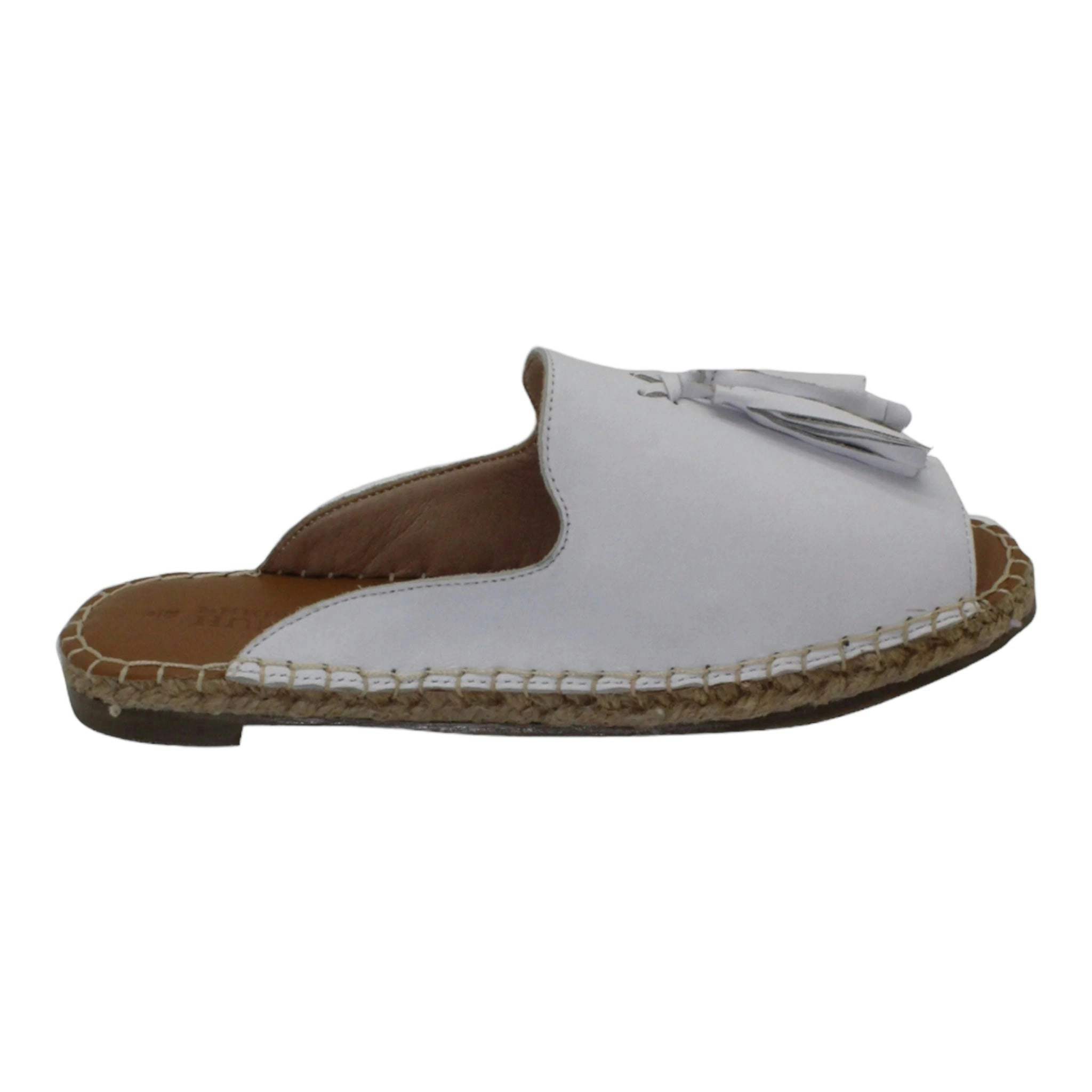 Via Leather Espadrille White