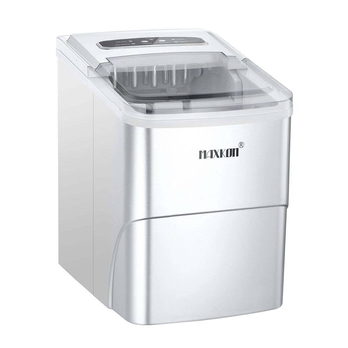 Maxkon  Ice Maker Ice Cube Machine 12KG Ice Capacity Silver