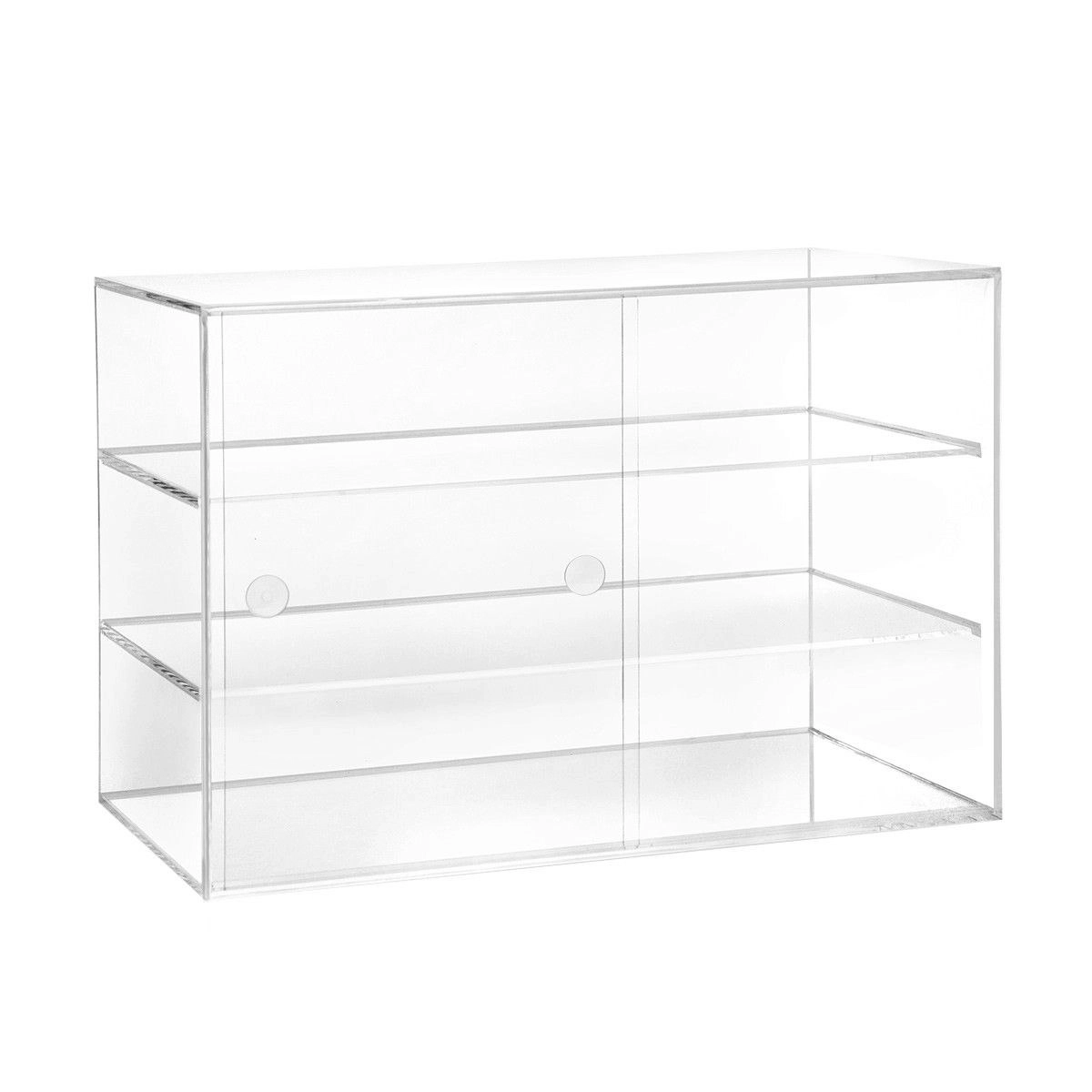 Ausway Acrylic Bakery Cake Display Cabinet Donuts Cupcake Pastries 3-Tier Large 5mm Thick