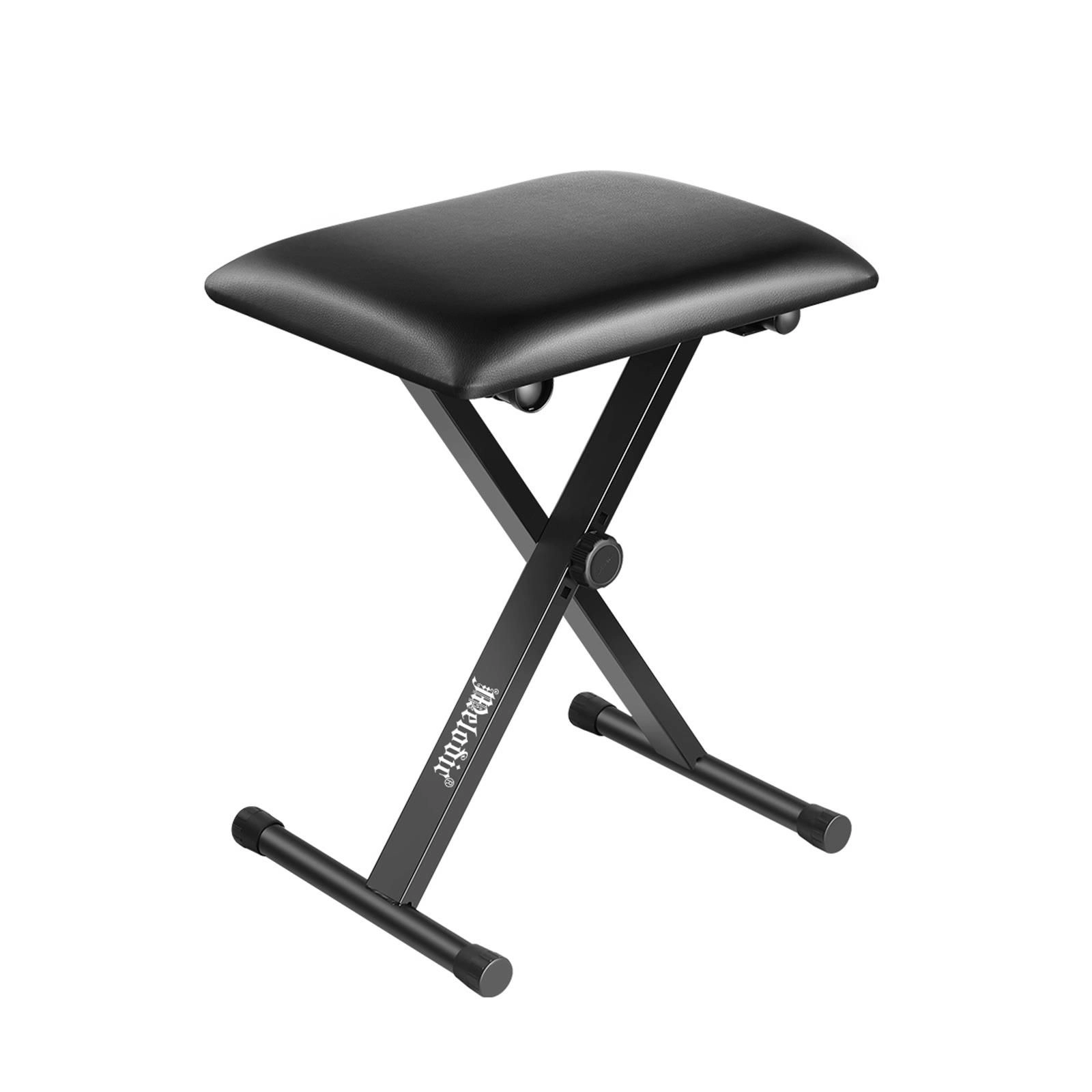 Melodic Keyboard Bench Stool  X Style Adjustable Padded  Folding Padded Piano Seat